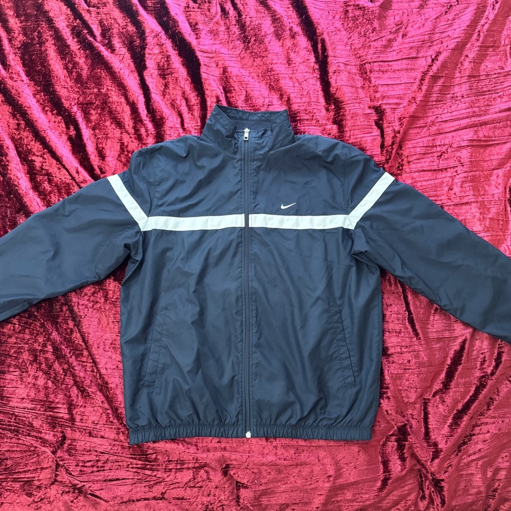 Nike Navy Blue Windbreaker Jacket